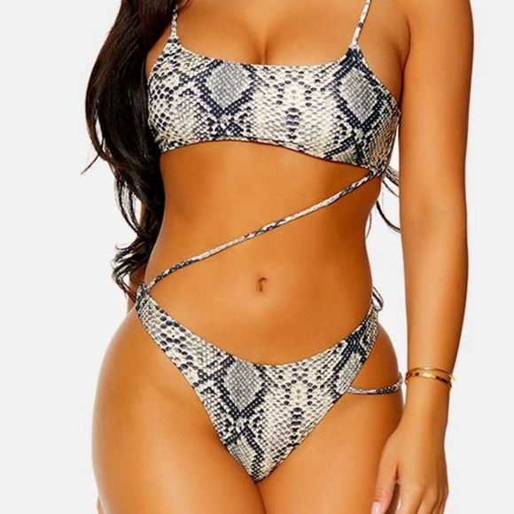 NWT SEXY SNAKEPRINT SWIMSUIT! - Picture 1 of 8